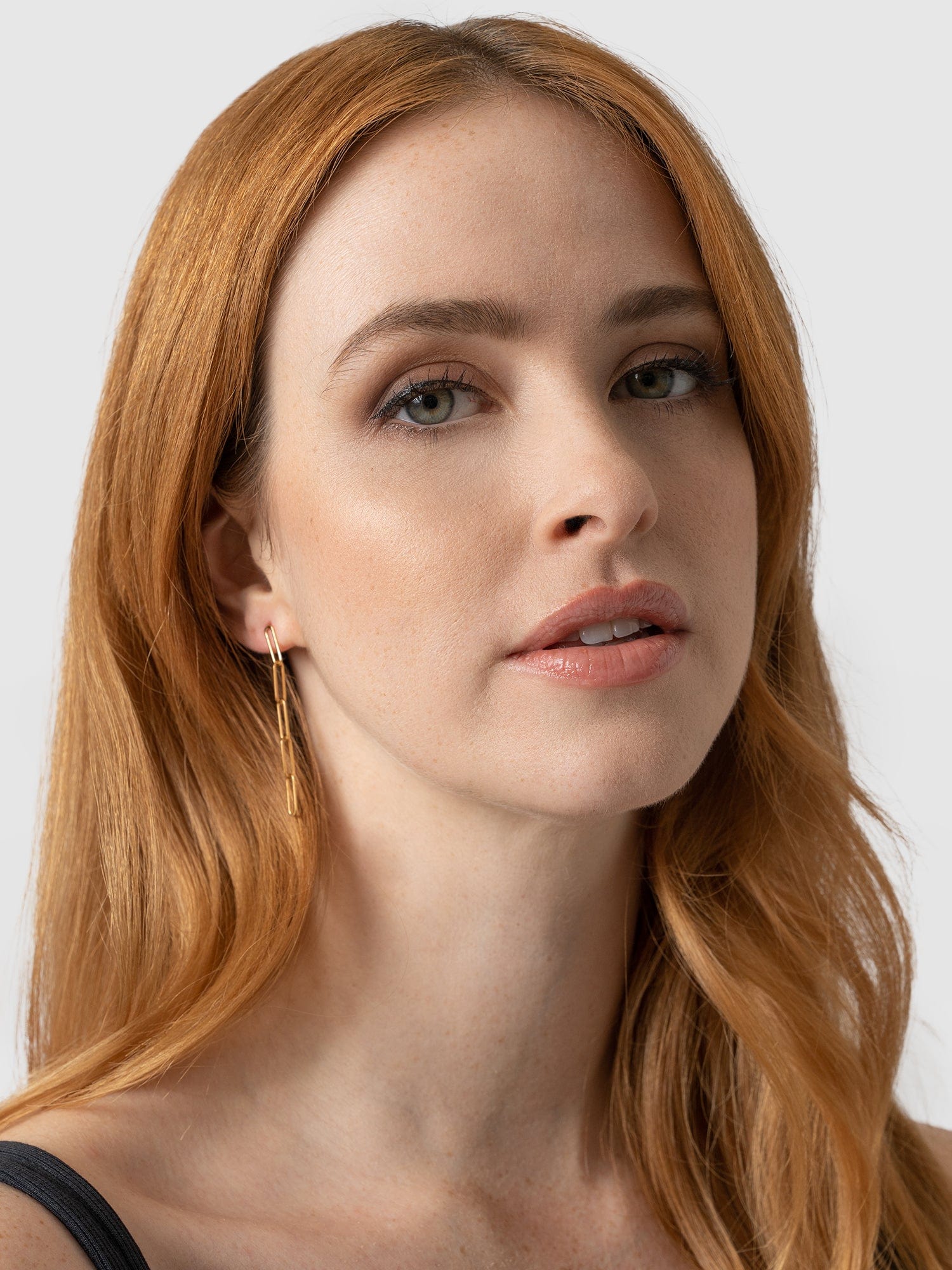 Link Chain Drop Earrings Gold - Women's Jewellery | Saint + Sofia® USA